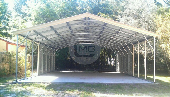 24x26x10 Vertical Roof Metal Carport