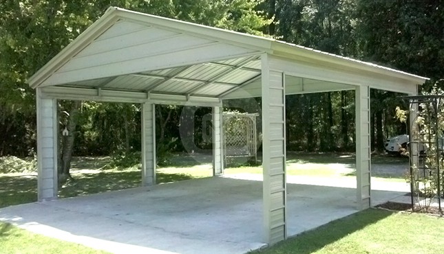 24x26x10 Vertical Roof Metal Carport