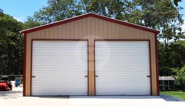 2-car-metal garage-24x36x11