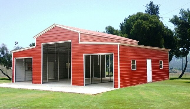 26x52 Large Custom Garage - Metal Barn Central