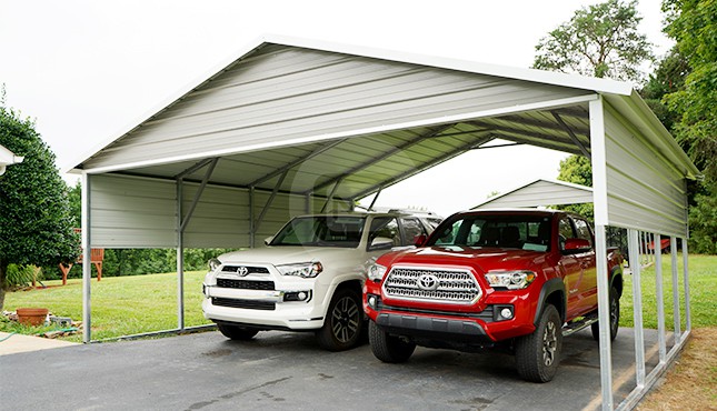 20x21 A-Frame Roof Style Carport |20x21 Steel Carport Prices