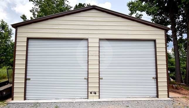 26x36 Two Car Metal Garage