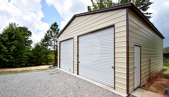 26x36 Two Car Metal Garage