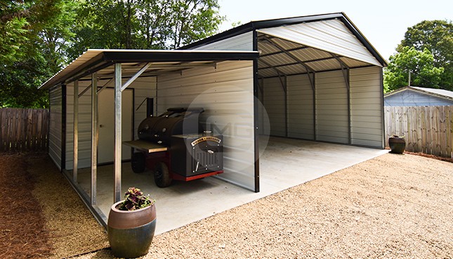 22x25 Vertical Roof Carport