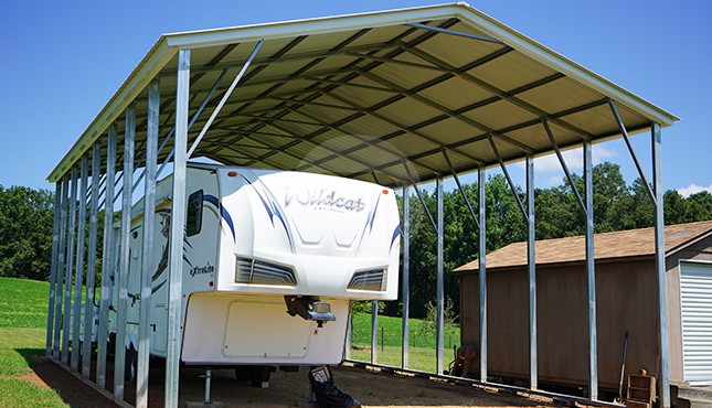 metal travel trailer carport