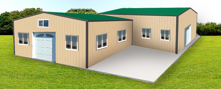 Metal Garages with Living Quarters - Residential Metal Building