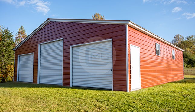 40x40x10 Triple Wide Garage  40x40x10 3 Car Garage Price