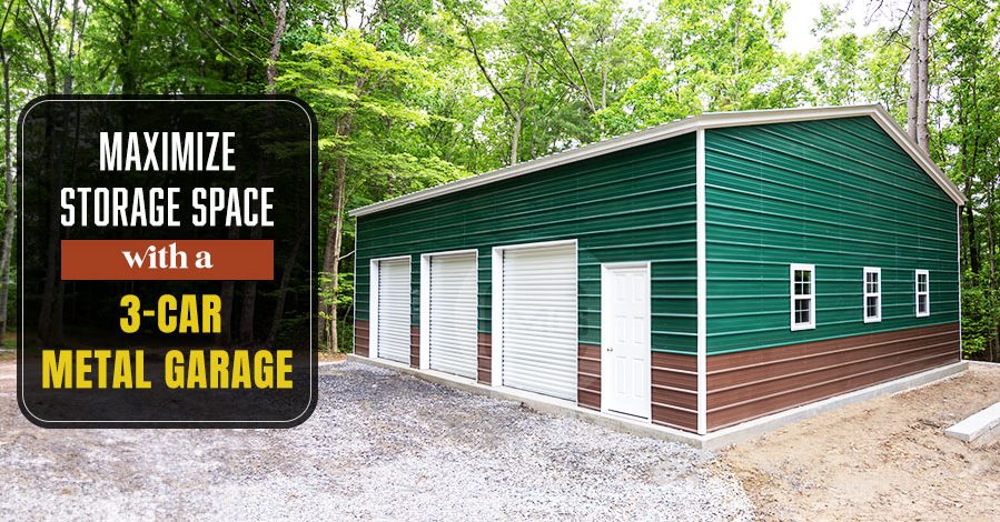 Maximize Storage Space with a 3-Car Metal Garage
